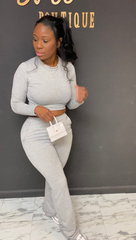 Basic But Cute 2pc Set GRAY
