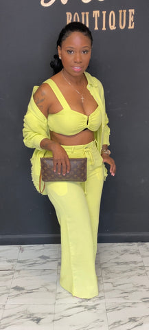 Can’t Never Go Wrong With A 3pc Set KIWI LIME