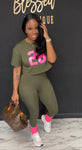 Number 2pc Set OLIVE