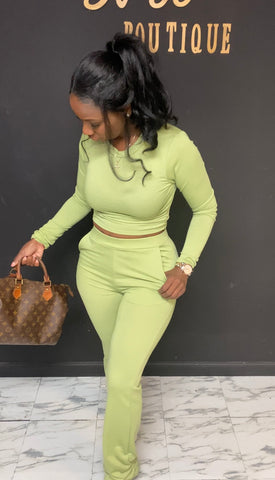 Basic But Cute 2pc Set KIWI