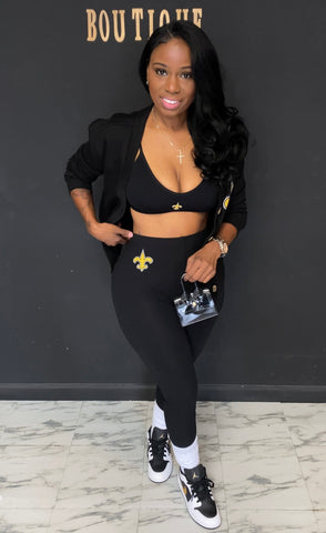 Who Dat 2pc Set BRA LACE NOT INCLUDED