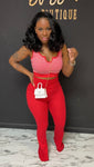 Keep it cute sport 2pc set Red