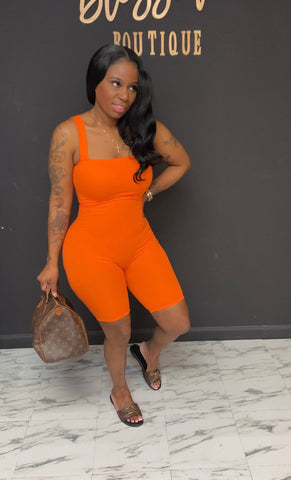 Basic With Body Jumpsuit ORANGE