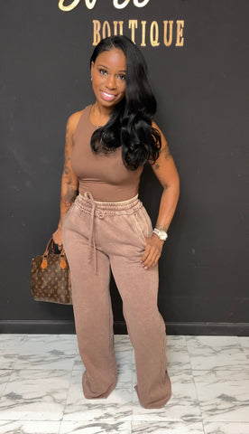 Wash Me Up 2pc Set BROWN NOT A BODY SUIT