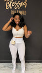 Keep it cute sport 2pc set white/cream