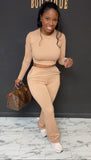 Basic But Cute 2pc Set KHAKI