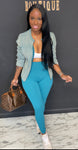 Classy But Sporty 2pc Set TEAL