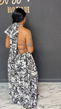 Floral Maxi Dress BLACK