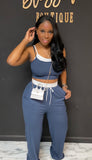2 Sided 2pc Set NAVY BLUE