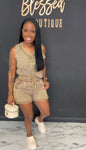 2pc Wash Set OLIVE/BROWN