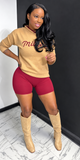Milano 2pc Set BURGUNDY/CREAM