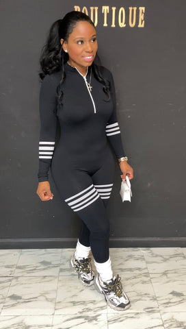 ColorBlock Jumpsuit BLACK