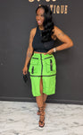 2 way Cargo Skirt Set GREEN