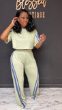 Sport me 2pc set Blue extall girl friendly sage/blue