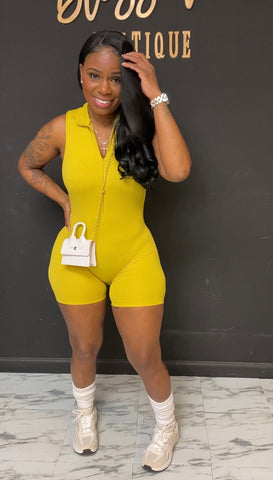 Sports Jumpsuit OLIVE MUSTARD