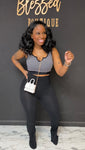 Keep it cute sport 2pc set Black