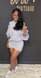 Sexy 2pc Skort Set Grey