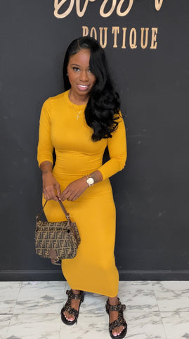 Maxi Dress MUSTARD
