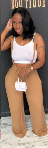 Sexy 2pc Jumpsuit Set CAMEL