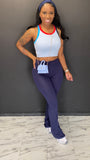 COLOR block 3pc sport set HEADBAND INCLUDED NAVY