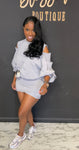 Sexy 2pc Skort Set Grey