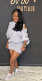 Sexy 2pc Skort Set Grey