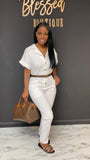 Relaxed Jumpsuit WHITE