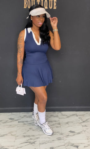 Tennis Girl Dress NAVY BLUE
