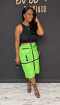 2 way Cargo Skirt Set GREEN