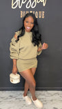 Sexy 2pc Skort Set Olive