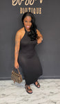 Put Your Back Into It Maxi Dresses BLACK