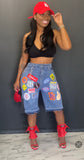 PATCH DENIM SHORTS ONLY