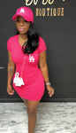 LA Dress & Cap Set PINK