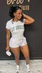 La 2pc shorts set gray
