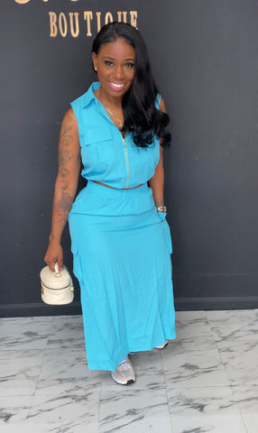 Cargo Skirt Set BLUE