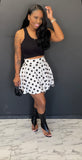 Polka Dot skirt Only White