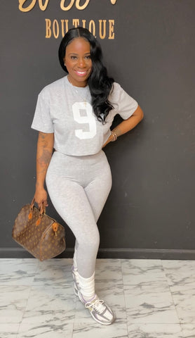 Number 2pc Set GRAY