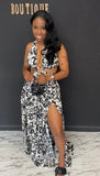 Floral Maxi Dress BLACK