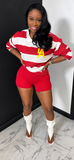 LA 2pc Sports Set RED/IVORY