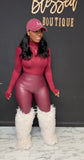 Leather Leggings ONLY BURGUNDY