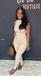 Sexy Jess Jumpsuit Stone Beige