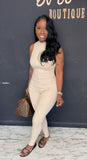 Sexy Jess Jumpsuit Stone Beige