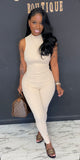 Sexy Jess Jumpsuit Stone Beige
