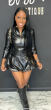 Leather Skort 2pc Set