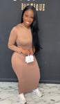 Hoodie Maxi Dress KHAKI