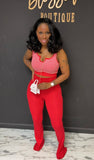Keep it cute sport 2pc set Red