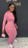 Hoodie Maxi Dress PINK