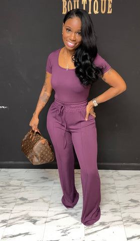Stacy 2pc Set PLUM