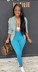 Classy But Sporty 2pc Set TEAL