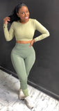 Work It Out 2pc Set OLIVE/SAGE